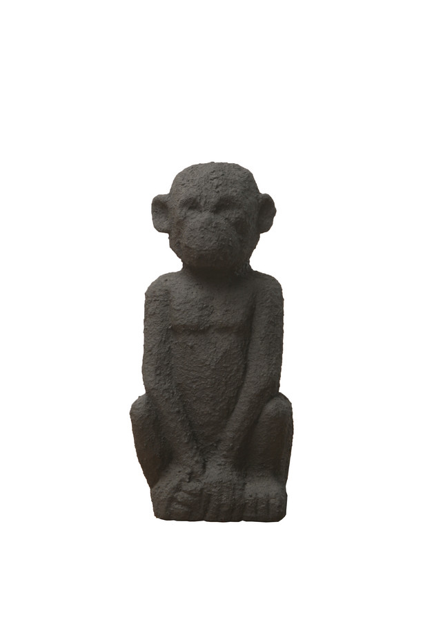 [399CA191] FIGURA MONO CERÁMICA NEGRO