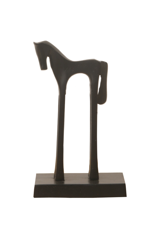 [459HO022] FIGURA CABALLO ALUMINIO NEGRO