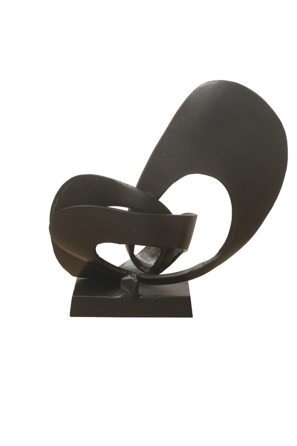 [459HO044] FIGURA ABSTRACTA ALUMINIO NEGRA