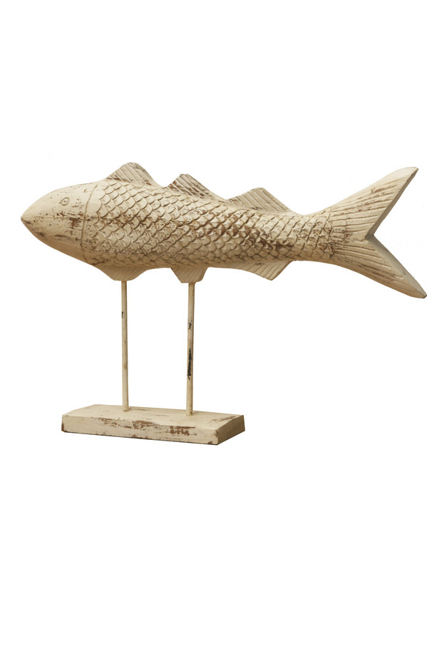 PEDESTAL PEZ MADERA BEIG/GRIS ANTIGUO