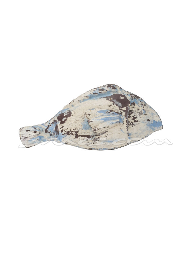 PEZ METAL BEIGE AZUL PEQUEÑO