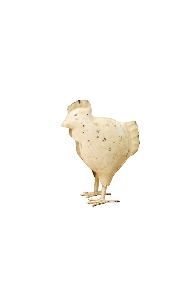 GALLINA PEQUEÑO  HIERRO BEIG ANTIGUO