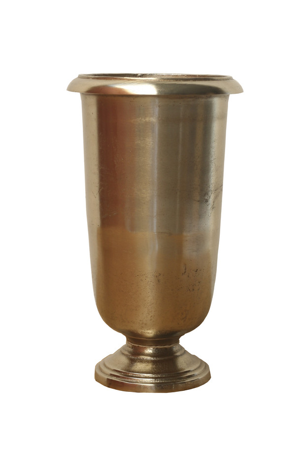 [159VB098] COPA FLORERO PEQ. ALUMINIO DORADO