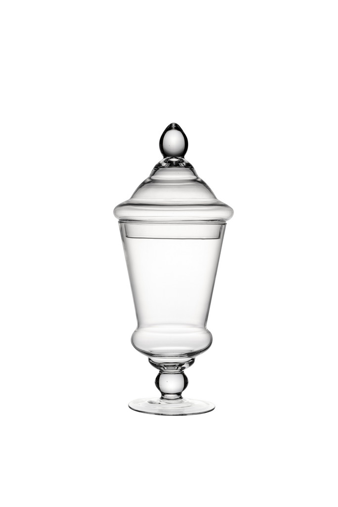 [240BW168] URNA PQ. C/ PIE Y TAPA CRISTAL