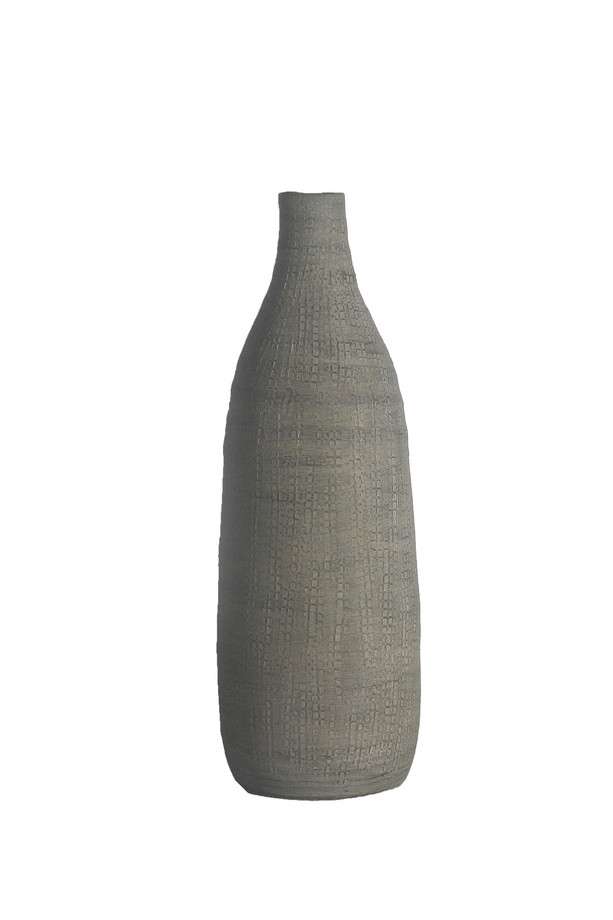 [419CP131] BOTELLA PQ. CERAMICA GRIS
