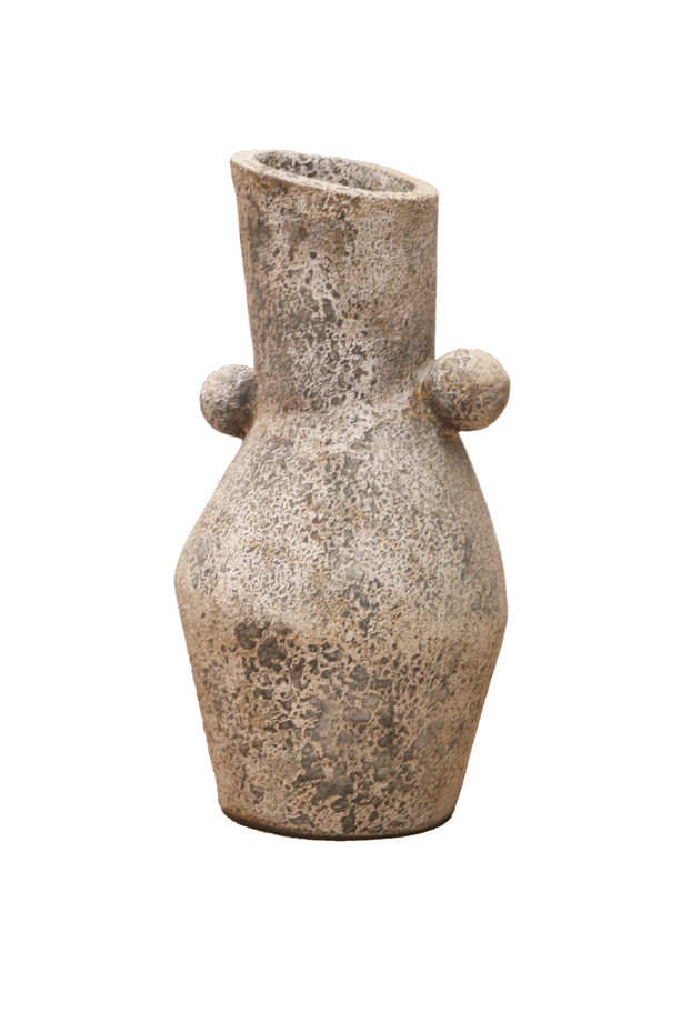 [651EL002] JARRÓN TERRACOTA GRIS-ARENA