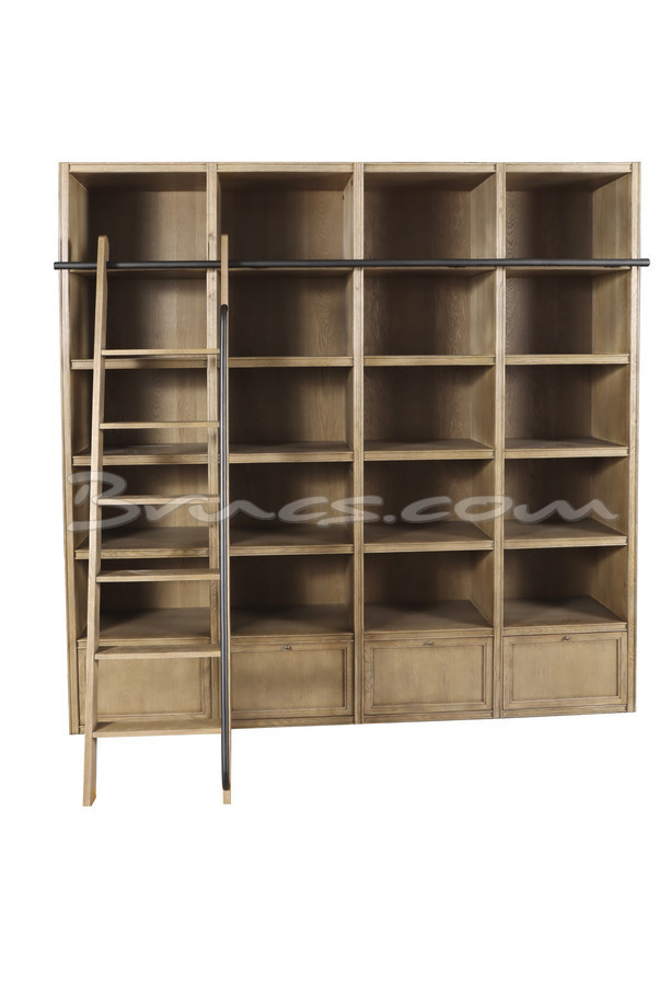 LIBRERÍA CHORONÍ C/ ESCALERA ROBLE ANTIGUO Y HIERR