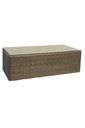 MESA CENTRO UQLAT RECT. RATTAN SINTÉTICO C/CRISTAL