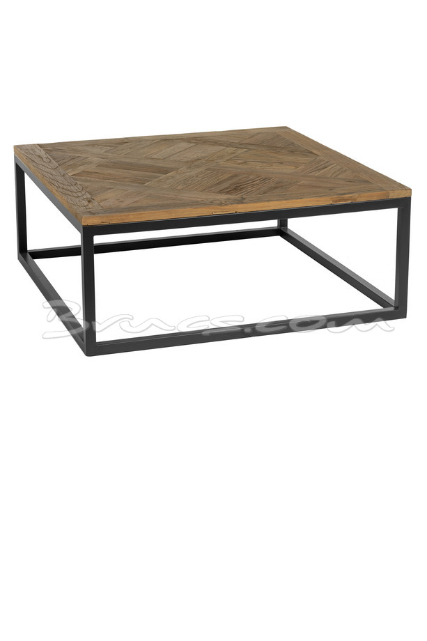 [620HH024] MESA CENTRO RIAD OLMO Y METAL