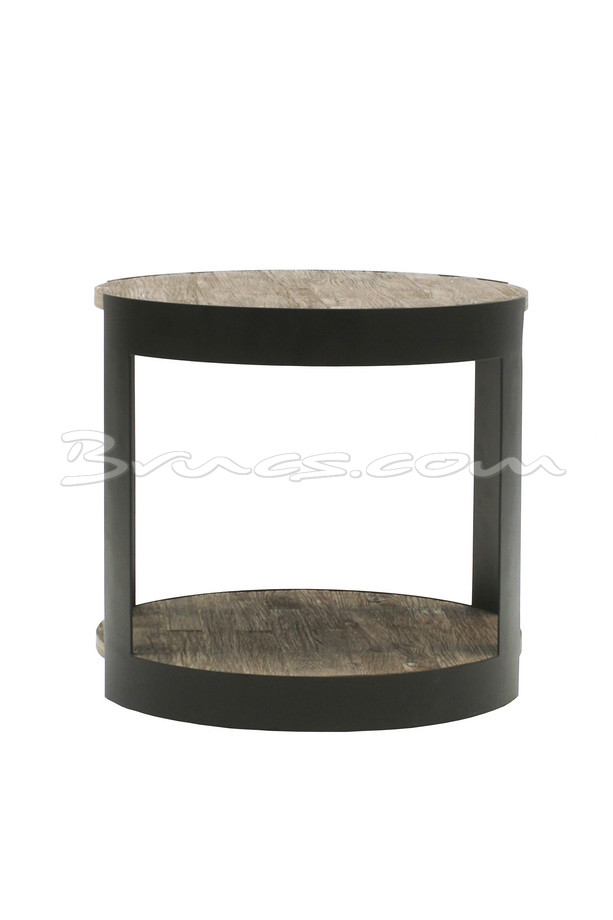 [620HH052] MESA RINCÓN NILO REDONDA ROBLE Y HIERRO