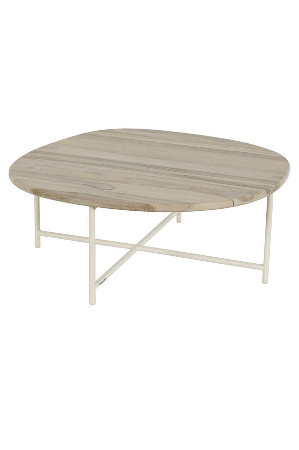 [662VE005] MESA CENTRO NGUNGUN ALUMINIO Y TEKA