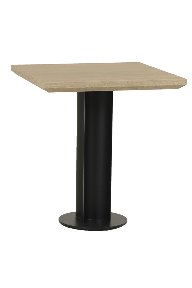 [377WB1435] MESA COMEDOR CRESTONE ROBLE NATURAL Y HIERRO