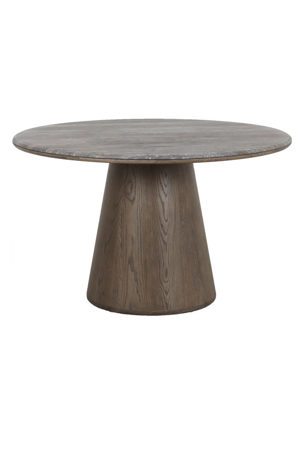 [377WB1464] MESA COMEDOR CANOPUS-S TRAVERTINO Y ROBLE COL. NOG