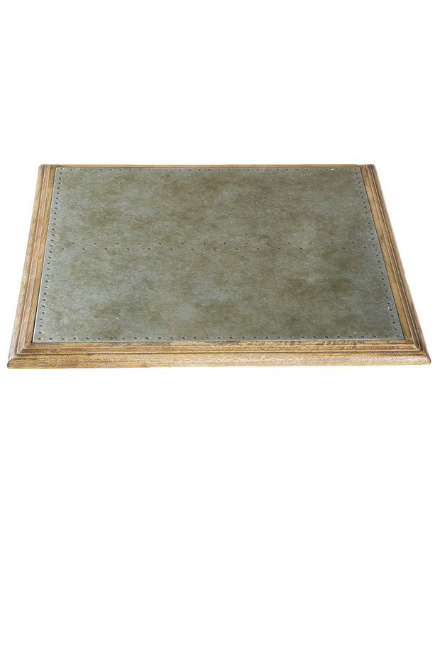 [377WB1484] SOBRE MESA GRAZ HIERRO GALVANIZADO Y ROBLE VINTA
