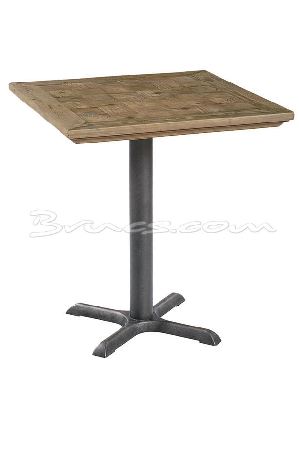 [377WB588] MESA COMEDOR  MONTMARTRE, PINO ENVEJECIDO Y HIERRO