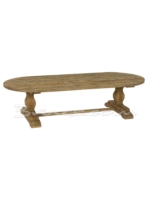 [377WB615] MESA COMEDOR HARSTAD OVALADA MADERA PINO L
