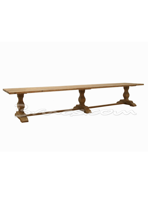 [377WB800] MESA COMEDOR HARSTAD PINO RECT L