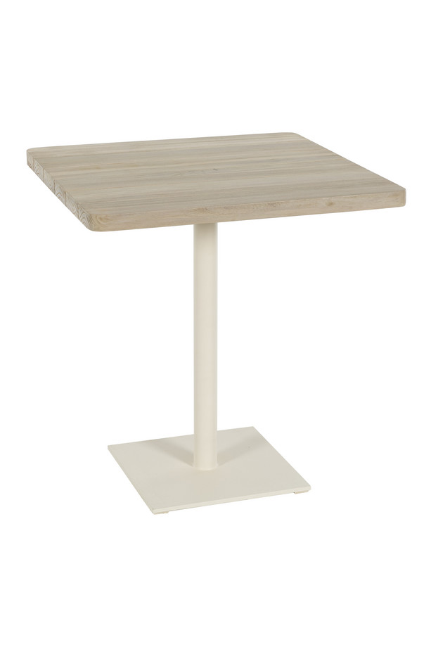 [662VE003] MESA COMEDOR TAMBORINE ALUMINIO Y TEKA