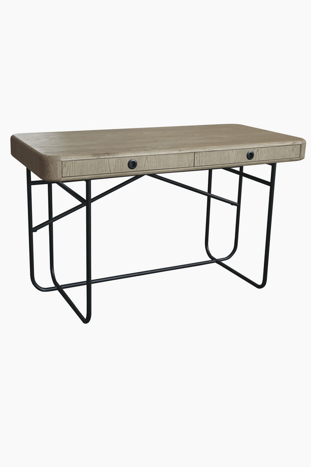 MESA CONSOLA SEBI ROBLE Y HIERRO
